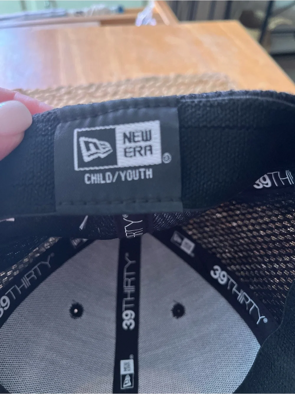 New Era Kids' Black Cap with Yellow Hawkeye Logo